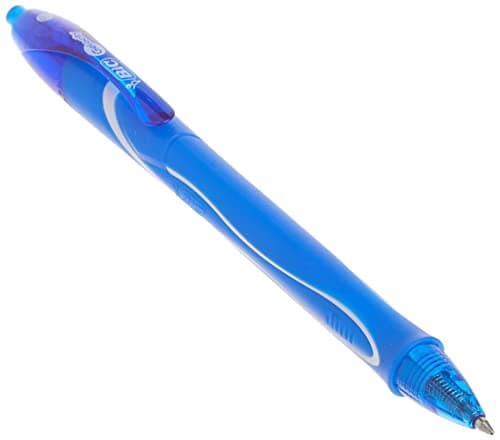 BIC Gelocity Quick Dry Blue Gel Pens, Medium Point, 0.7 mm, 12-Count Pack