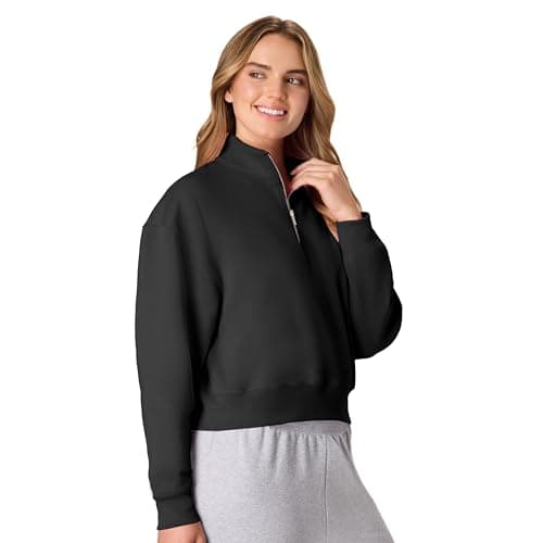 Sudadera Hanes EcoSmart de Polar para Mujer con Cierre 1/4