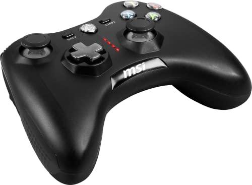 MSI Force GC30V2 Wireless Gaming Controller, Dual Vibration Motors, Dual Connection Modes, Interchangable D-Pads, Compatible with PC & Android, Black