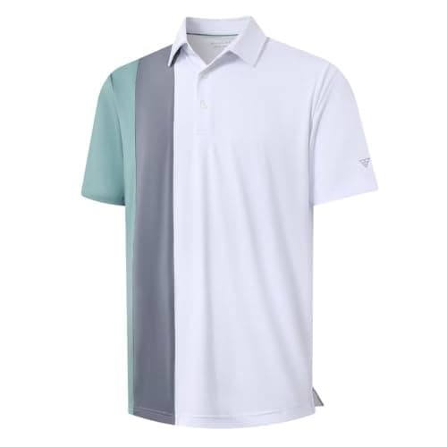 Playera Polo M MAELREG Dry Fit para Hombre, Manga Corta, Control de Humedad, Blanca