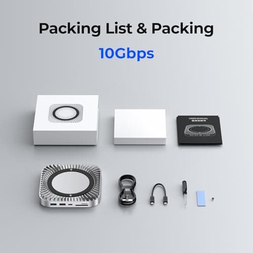 Miniatura de Dock para Mac mini M4/M5/M6 con HDMI 4K@60Hz y ranura SSD M.2 NVMe de 8TB 7