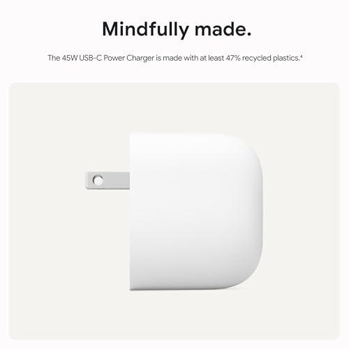 Cargador Rápido Original Google USB-C 45W - Nieve