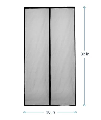 Flux Phenom Magnetic Screen Door - Bugs Out, Breeze in - 9min Install Auto-Sealing Heavy Duty Double Stitched Mesh, 52 Magnets, Hands Free Sliding & Patio Doors Net, Pet & Kid Frie