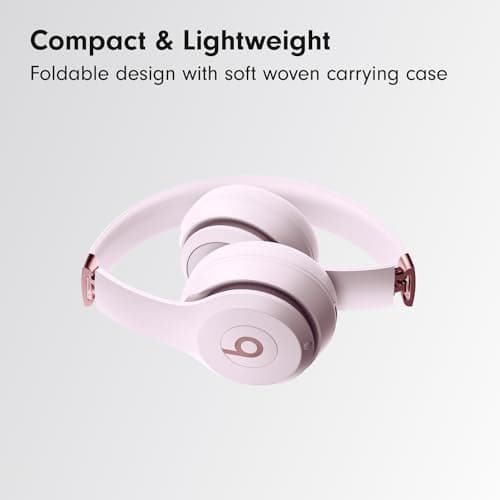 Beats Solo 4 - Wireless On-Ear Bluetooth Headphones, Up to 50-Hour Battery Life, Ultra-Lightweight Comfort, Powerful and Balanced Sound, Apple & Android Compatible - Cloud Pink thumbnail 6