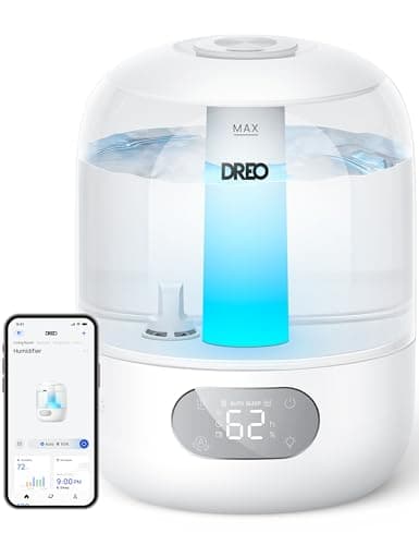 ¡Súper Oferta! Humidificador Ultrasónico DREO para Recámara: Neblina Fría, Silencioso (26dB), Luz RGB y 30h de Uso