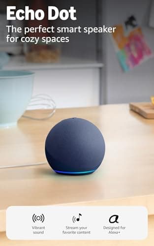 Amazon Echo Dot (newest model) - Vibrant sounding speaker, Designed for Alexa+, Great for bedrooms, dining rooms and offices, Deep Sea Blue thumbnail 2