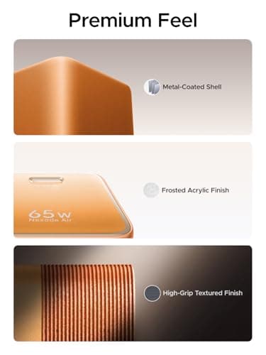 UGREEN Nexode Air 65W USB C Charger, Foldable Mini Charger Block Fast Charging with USB C Cable, GaN Charger for MacBook Air/Neo/Pro, iPhone 17 16, Galaxy S26/S25, iPad, Orange thumbnail 8