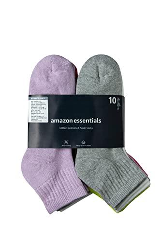 Calcetines Tobilleros Amazon Essentials de Algodón para Mujer (10 Pares)