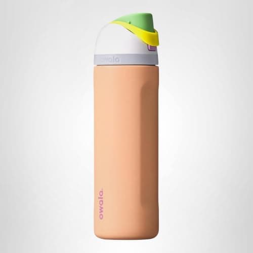Owala FreeSip Insulated Stainless Steel Water Bottle with Straw, BPA-Free Sports Water Bottle, Great for Travel, 24 Oz, Peachy Keen thumbnail 8