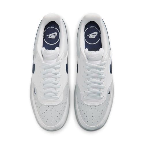 Nike Men's Court Vision Low Shoes, White/Midnight Navy-Pure Platinum, 10 thumbnail 3