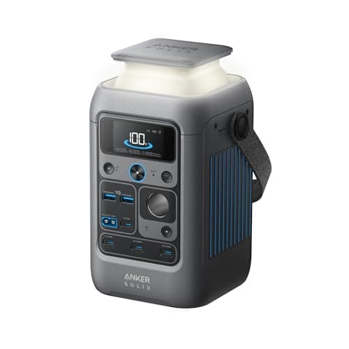 Anker SOLIX C300 DC Power Bank Station, Outdoor 288Wh Portable Power Station, LiFePO4 Battery, 300W Solar Generator, for Camping, Traveling, and Emergencies (No Wall Charger Includ