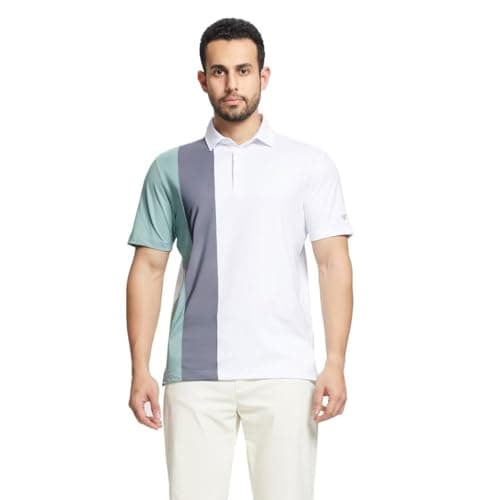 Playera Polo M MAELREG Dry Fit para Hombre, Manga Corta, Control de Humedad, Blanca