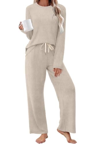 Miniatura de Conjunto de Pijama y Descanso Tejido Waffle para Mujer 2