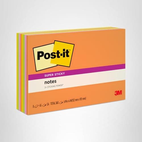 Miniatura de Post-it Súper Adheribles 6x4", Neon Fizz, 8 Blocs 14