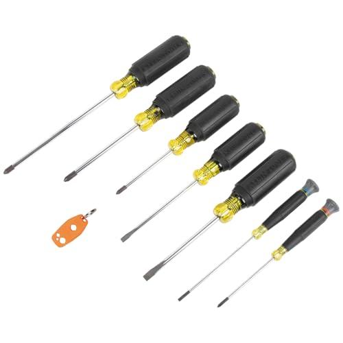 Klein Tools 85808 8-Piece Screwdriver Set, Made in USA, Precision Machined Tips, (4) Phillips, (3) Slotted, Magnetizer / Demagnetize thumbnail 12