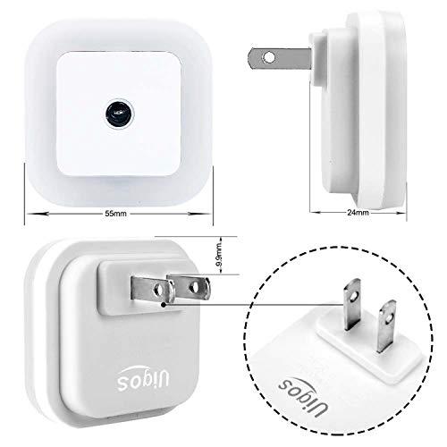 Uigos LED Night Light Lamp with Smart Sensor Dusk to Dawn Sensor, Daylight White, 0.5W Plug-in, 6-Pack thumbnail 5