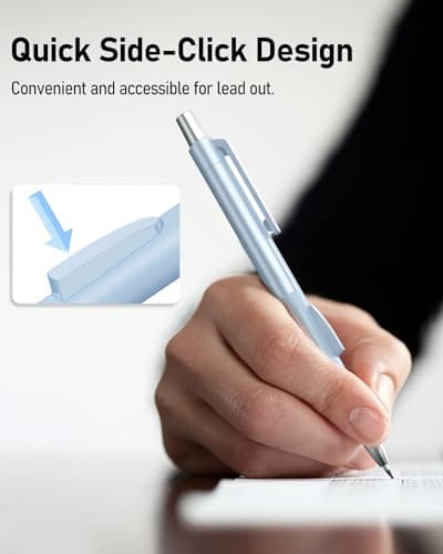 Four Candies Cute Mechanical Pencil Set with Case, 4PCS 0.5mm Pastel Fast Click Aesthetic Mechanical Pencils with 480PCS HB Lead Refills, 2 Erasers, 12 Eraser Refills School Suppli thumbnail 3