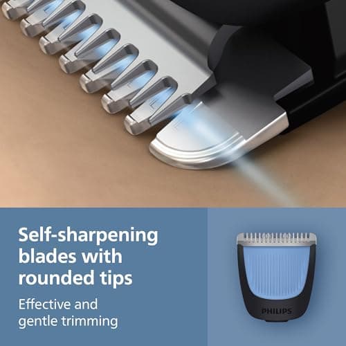 Norelco Philips 100% Waterproof Beard Trimmer 3000 Series with Self-Sharpening Blades, 40 Adjustable Beard Trimmer Length Settings & Two Lift&Trim Combs, USB Charging, BT3620/40 thumbnail 4