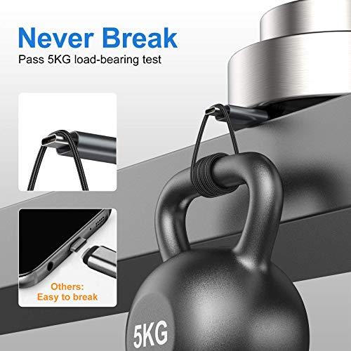 USB Type-C to A Cable 5pack 6ft Braided Fast Charging 3A Quick Charger Cord, 6 Foot Compatible iPhone 17/17 Pro/16e/16/15 Pro Max,Samsung Galaxy S10 S9 S8 Plus, Note 10 9 8, LG V50 thumbnail 5