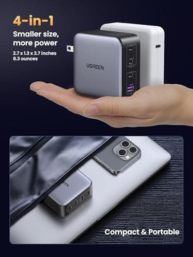 UGREEN Nexode 100W GaN USB C Charger, 4-Port Compact Foldable Fast Laptop Charger Power Adapter for MacBook Pro/Air, iPad Pro, iPhone 17/16/15 Series, Galaxy S25/S24, Pixel 10/9, S thumbnail 5