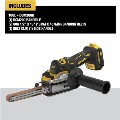 DEWALT 20V MAX XR Cordless Bandfile Power Tool Belt Sander, Bare Tool Only (DCM200B) thumbnail 2