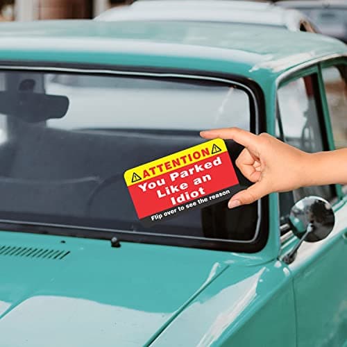 PARTH iMPEX You Parked Like an Idiot Business Cards (Pack of 100) Bad Parking Cards 3.5"x2" Multi Reasons Violation stocking stuffers for adults thumbnail 8