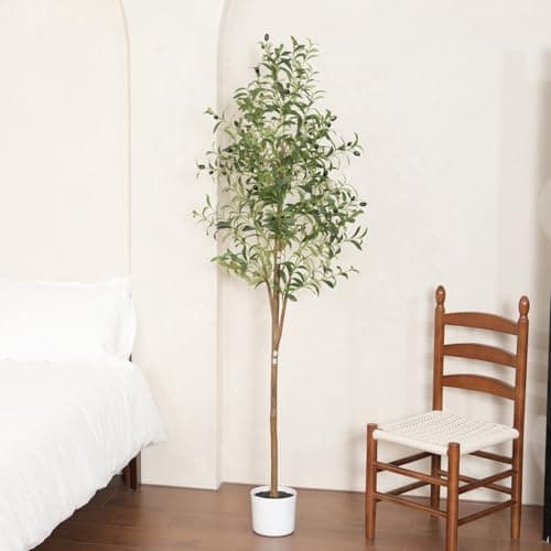 Miniatura de Olivo Artificial Sillaff de 6 Pies con Maceta y Frutos para Interiores 9
