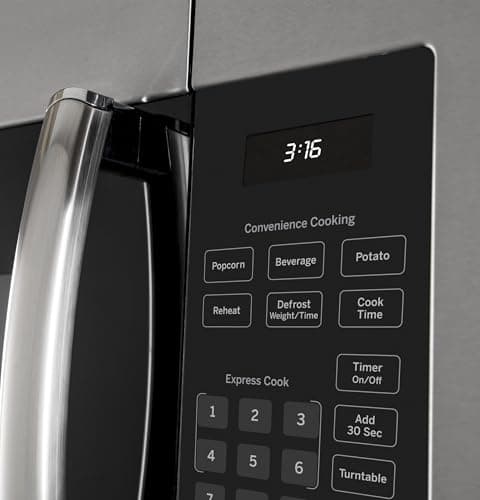 Horno de Microondas GE de 30" Sobre Estufa, 1.6 ft³, Acero Inoxidable