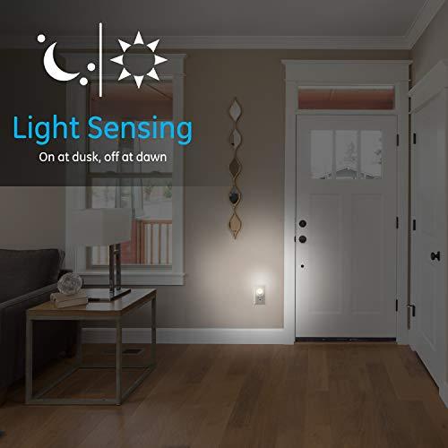 GE Rotating Plug in Night Light, Home Decor, Apartment Essentials, LED Lights for Bedroom, Ambient Lighting, Dusk to Dawn Sensor, Nightlight, Bathroom, Dorm Room, 2 Pack 50331 thumbnail 2