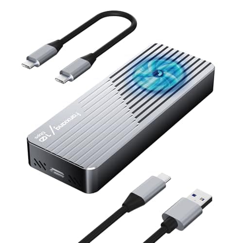 Gabinete SSD M.2 NVMe/SATA fanxiang con Ventilador, USB 3.2 Gen 2 (10Gbps)
