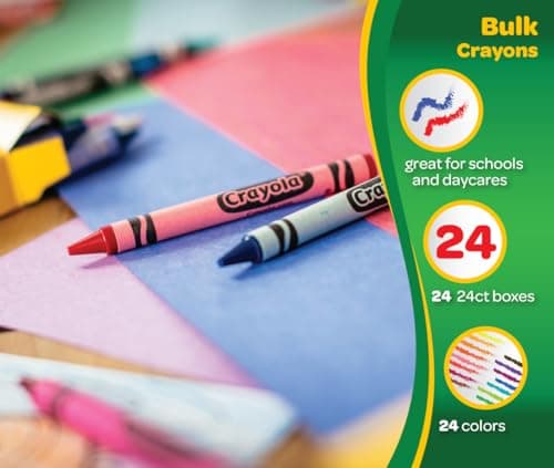 Crayola Crayons Bulk (24 Packs), Preschool Classroom Supplies, Coloring Book Supplies, School Crayons for Kids, Gifts, Ages 3+ thumbnail 4