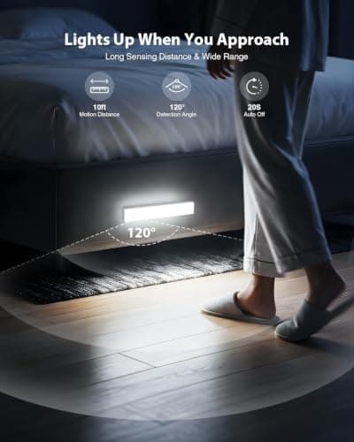 Abovizo Under Cabinet Lighting Wireless, Motion Sensor Light Indoor, 2 Pack thumbnail 3