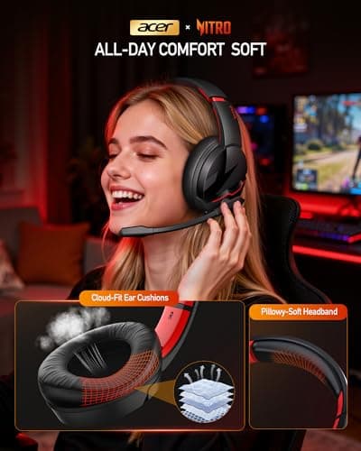 Audífonos Gamer Inalámbricos Acer para PS5/PC/Switch con Bluetooth y 100 Horas de Batería