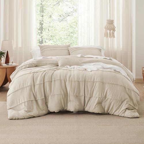 Miniatura de Juego de Edredón Queen Bedsure de 4 Piezas con Plisado Pinch Pleat 7