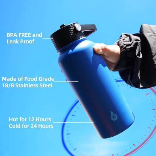 Termo Aislado BJPKPK 40oz Acero Inoxidable con 3 Tapas y Diseño Sakura