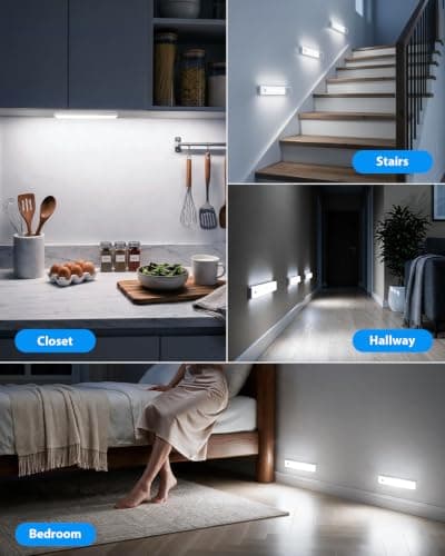 Abovizo Under Cabinet Lighting Wireless, Motion Sensor Light Indoor, 2 Pack thumbnail 8
