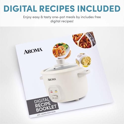 AROMA® Mini Rice Cooker, 2-Cup (Uncooked) / 4-Cup (Cooked), Grain Cooker, Soup Maker, Oatmeal Cooker, Auto Keep Warm, 1 Qt, Pink, ARC-302NGP thumbnail 9