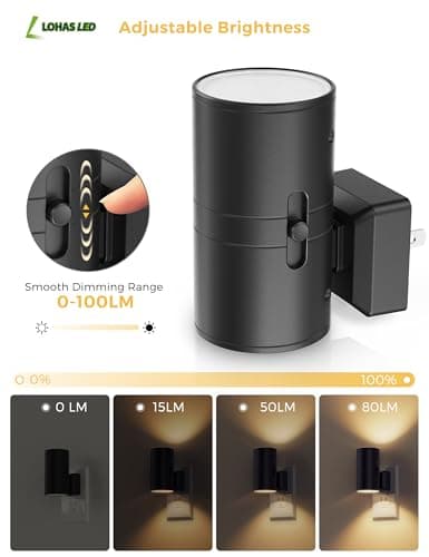 L LOHAS LED Night Light Plug in, Night Lights Plug into Wall, Soft White thumbnail 3