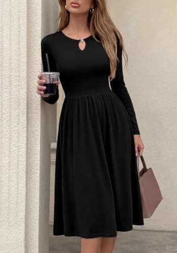 Miniatura de KIRUNDO Vestido Midi de Manga Larga para Mujer de Otoño 2026 3
