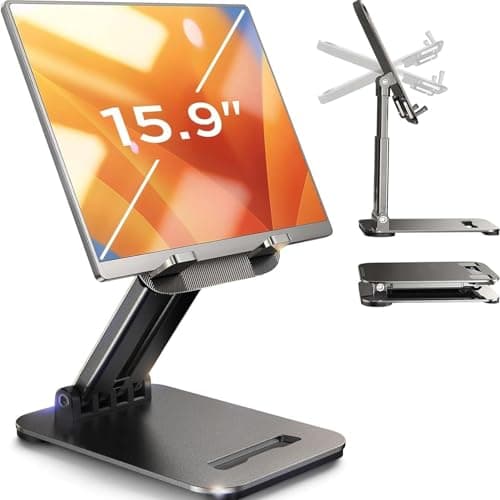 LISEN for iPad Stand Tablet Holder for Desk, Cool Office Gifts for Men Women Desk Accessories, Essentials Home Office Gadgets Portable Monitor Stand for iPad a16 Accessories Kindle