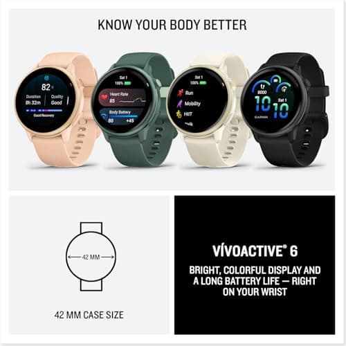 Garmin vívoactive® 6, Health & Fitness GPS Smartwatch, 42mm, Slate
