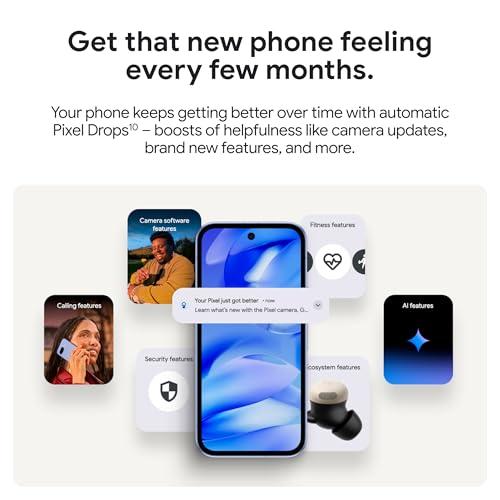 Google Pixel 9a con Gemini - Desbloqueado, Cámara Increíble y Seguridad Avanzada (128 GB, Porcelana)