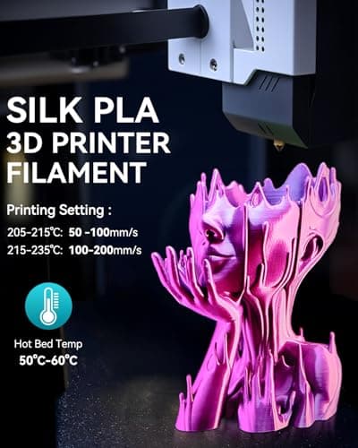 3D Printer Silk Filament, SUNLU Shiny Silk PLA Filament 1.75mm, Smooth Silky Surface, Great Easy to Print for 3D Printers, Dimensional Accuracy +/- 0.02mm, Silk Light Gold x4 4KG thumbnail 7