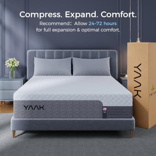 Miniatura de Colchón Yaak Queen de 14 Pulgadas de Memory Foam con Gel Enfriador 9