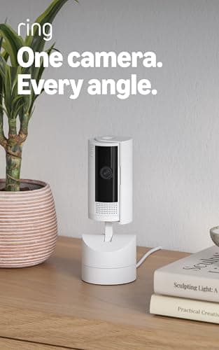 Ring Pan-Tilt Indoor Cam (newest model), See all around your home or business with 360° pan coverage, HD video, plus Two-Way Talk, White thumbnail 2