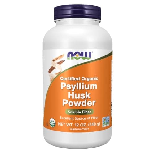 NOW Supplements, Organic Psyllium Husk Powder, Soluble Fiber, 12 oz