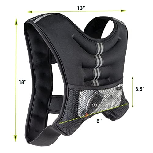 Chaleco de Entrenamiento con Peso ProsourceFit de 20lb, Negro