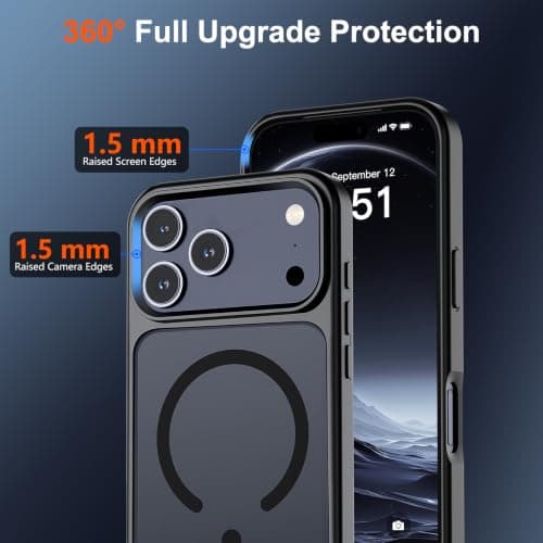 SUPFINE Magnetic for iPhone 18 Pro Case/17 Pro Case Black thumbnail 4