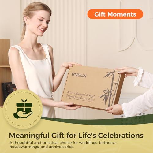 Set de 3 Tablas de Cortar de Bambú con Ranuras y Asas Antideslizantes