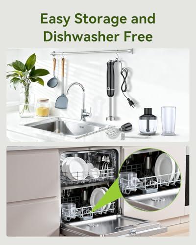 Miniatura de Licuadora de Inmersión Manual 5 en 1 Abuler, 1000W, Acero Inoxidable 8